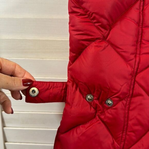 Eddie Bauer 700 Fill Power Goose Down Red Quilted Vest Small - Picture 7 of 14